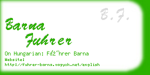 barna fuhrer business card